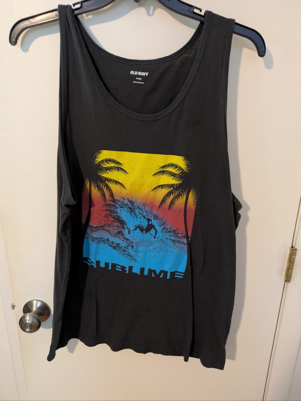 Old Navy Men's XL Tall Sublime Graphic Black Tank Top